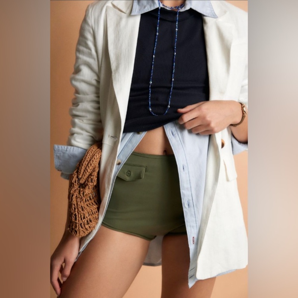 FreePeople DownTown Pocket Shortie-Briefs in Army